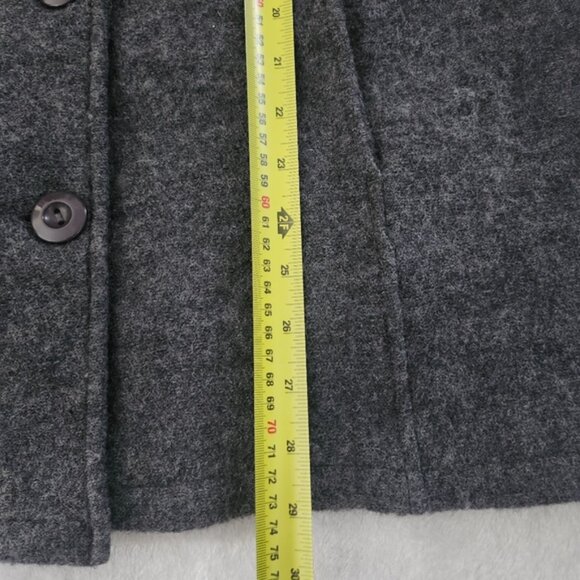 APPLESEED'S Women's Large Dark Grey 100% Wool Button Down Cardigan Cozy Warm - Picture 5 of 7
